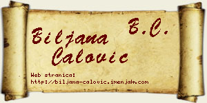 Biljana Ćalović vizit kartica